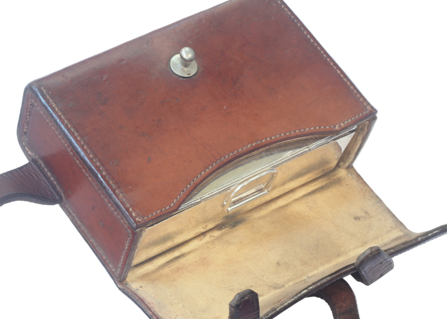 Vintage Swaine & Adeney Sandwich Tin in Leather Case
