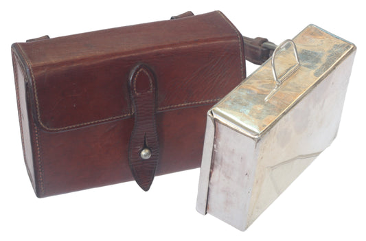 Vintage Swaine & Adeney Sandwich Tin in Leather Case