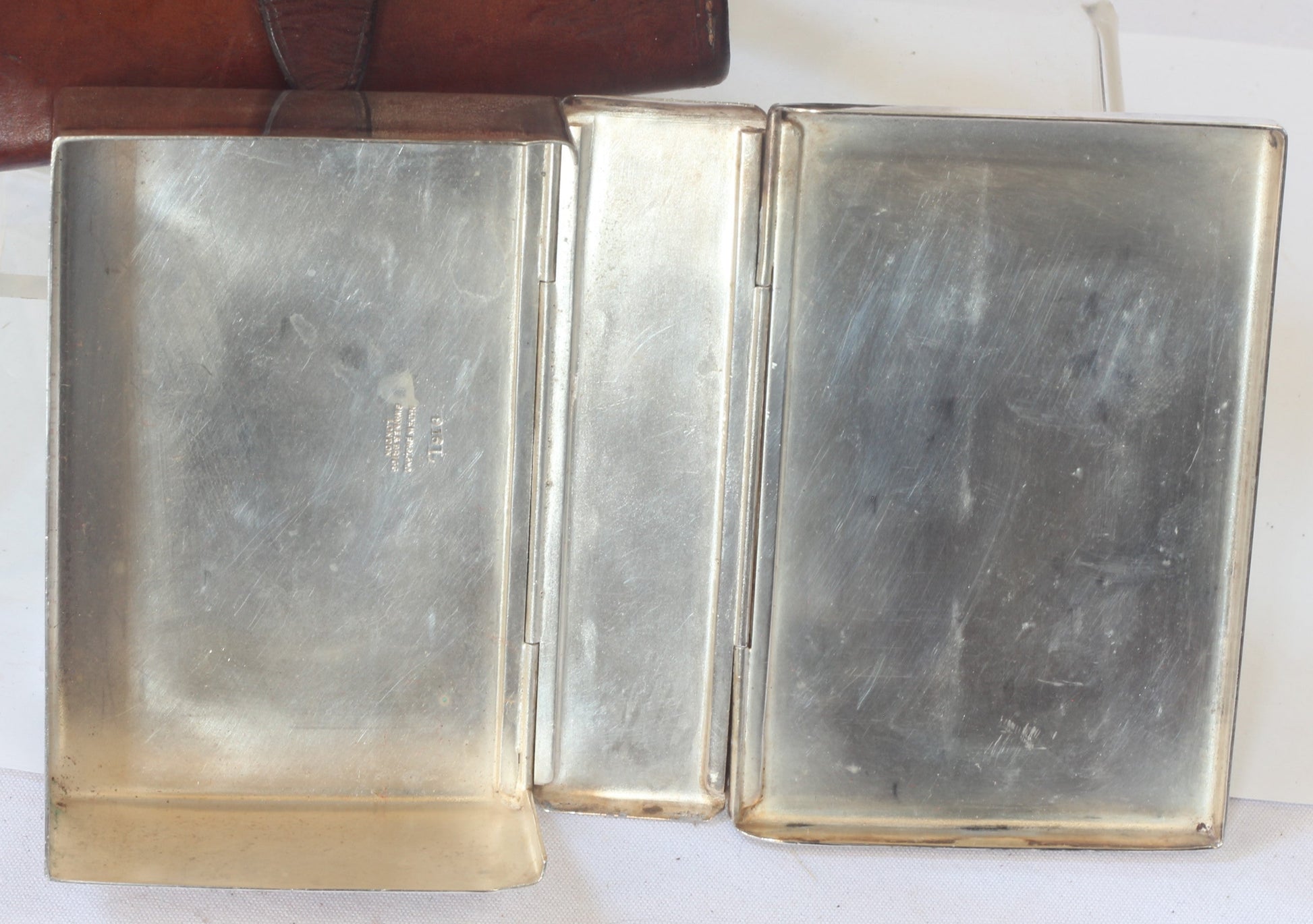 Vintage Swaine & Adeney Sandwich Tin in Leather Case
