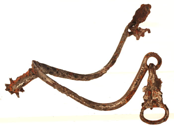 An Excavated 14th / 15th Century Rowel Spur with Hooks