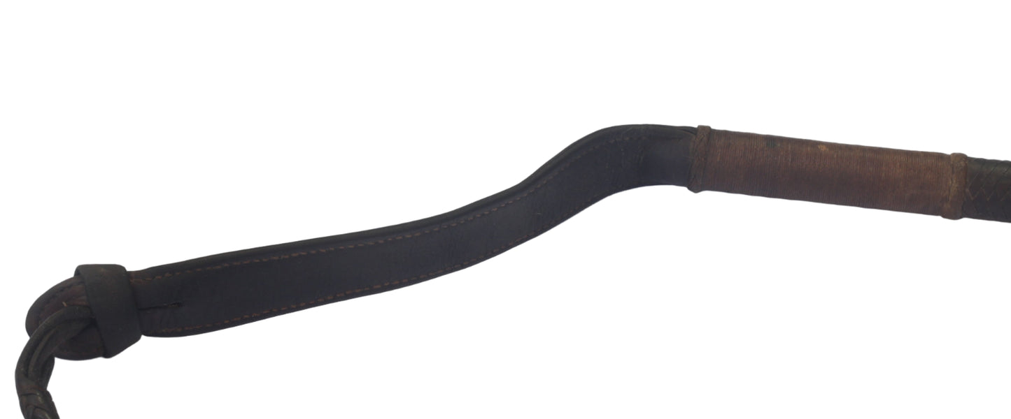 1924 Gents Leather Hunting Whip  - w1791