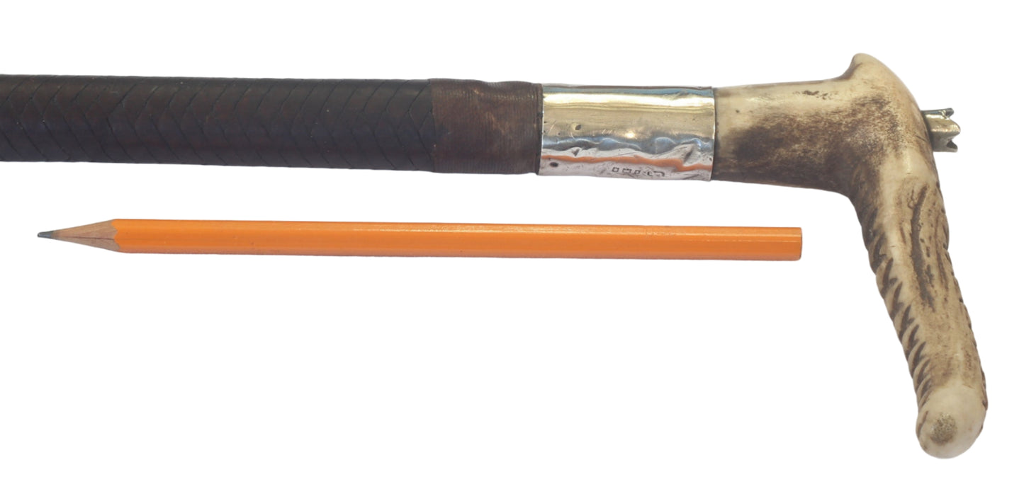 1924 Gents Leather Hunting Whip