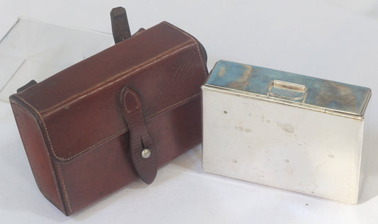 Vintage Swaine & Adeney Sandwich Tin in Leather Case