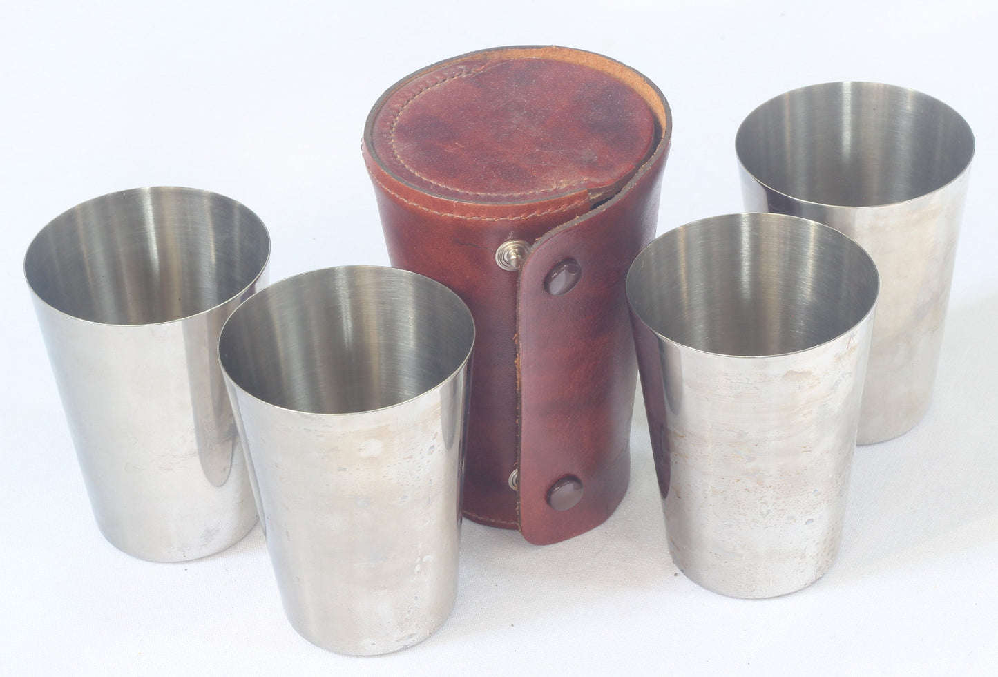 Four Cups in Leather Case for Country Sports