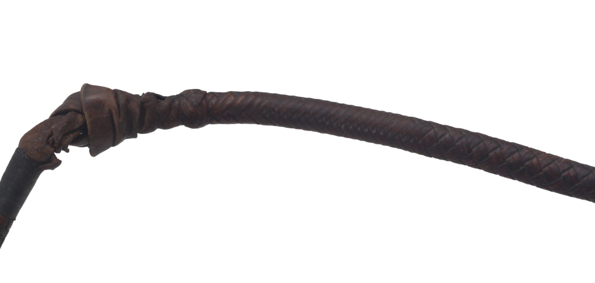 Antique Braided Leather Stock Whip