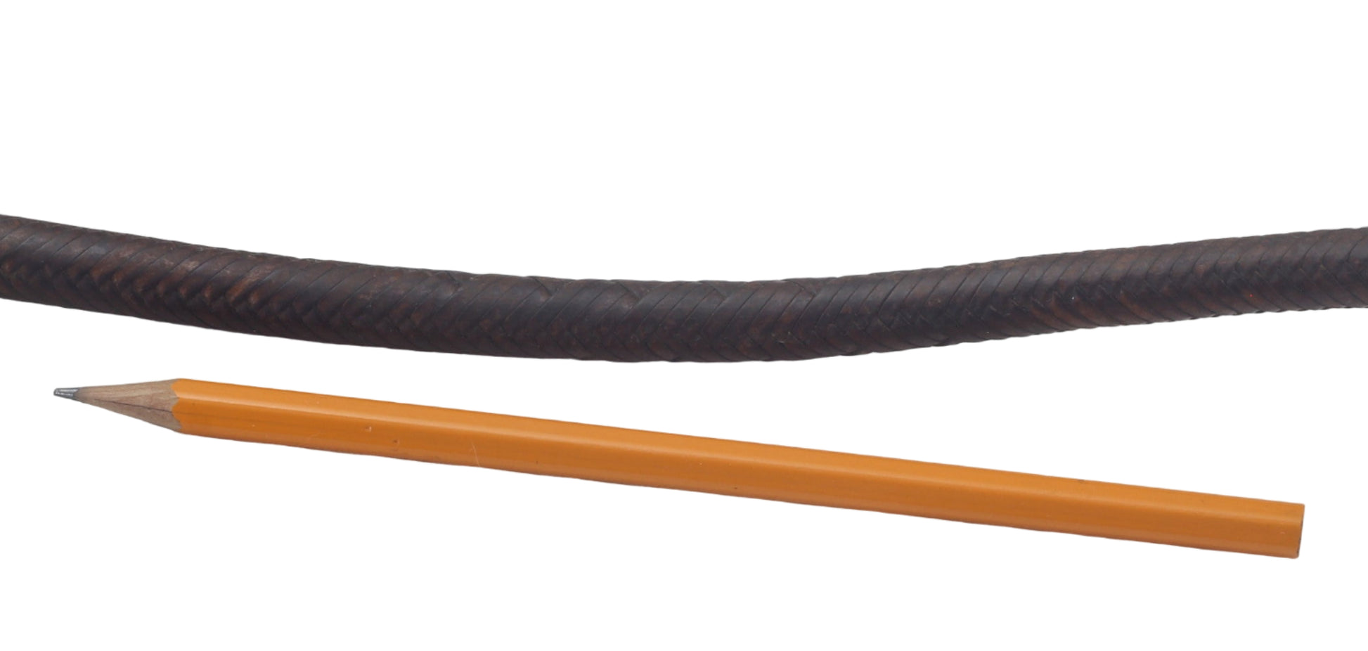Antique Braided Leather Stock Whip