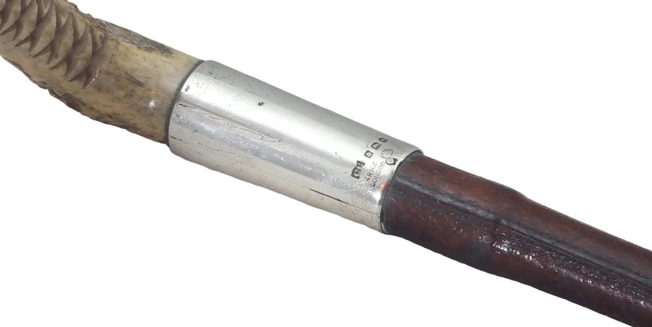 1919 Ladies Leather Hunting Whip or Crop by Brigg 