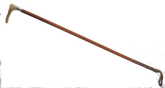 Antique Long Slim Malacca Sidesaddle Hunting Whip