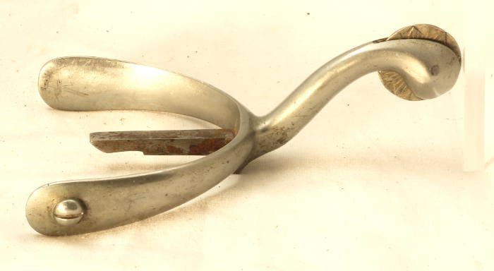 Pair of Swan Necked Box Spurs by Flack & Smith