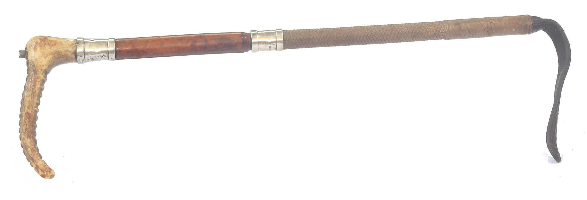 1923 Antique Callow Silver Collared Hunting Whip