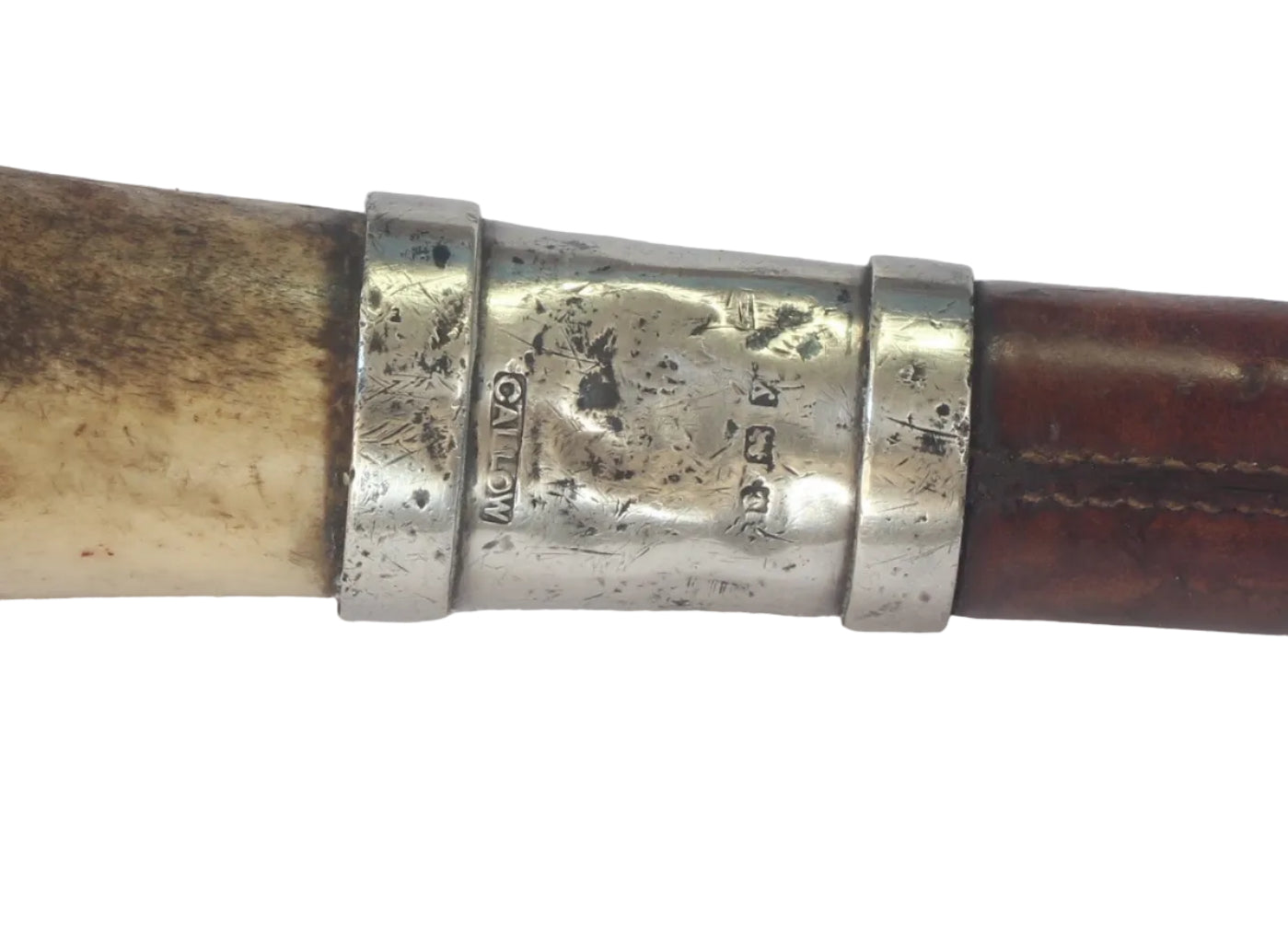 1923 Antique Callow Silver Collared Hunting Whip