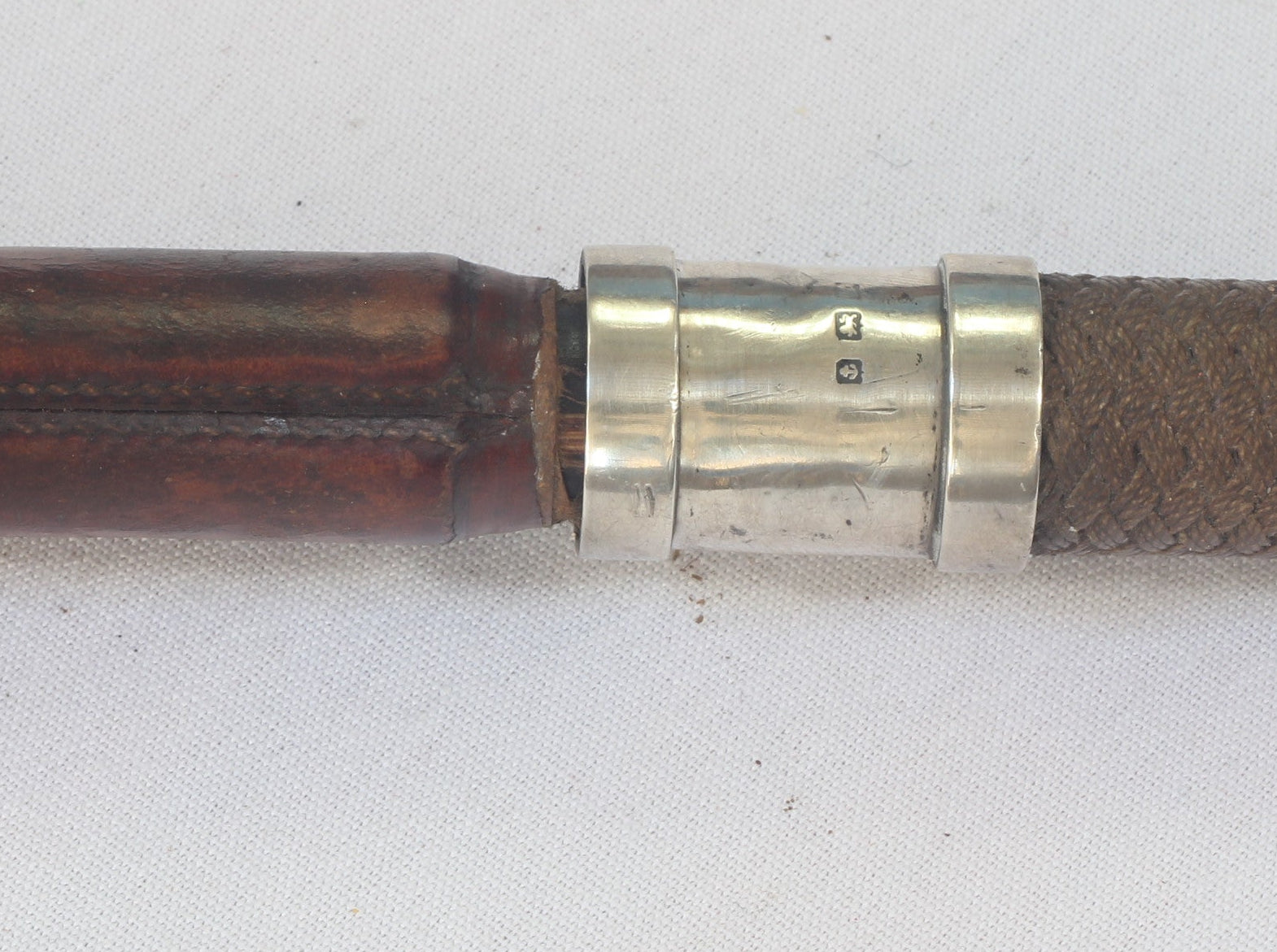 1923 Antique Callow Silver Collared Hunting Whip