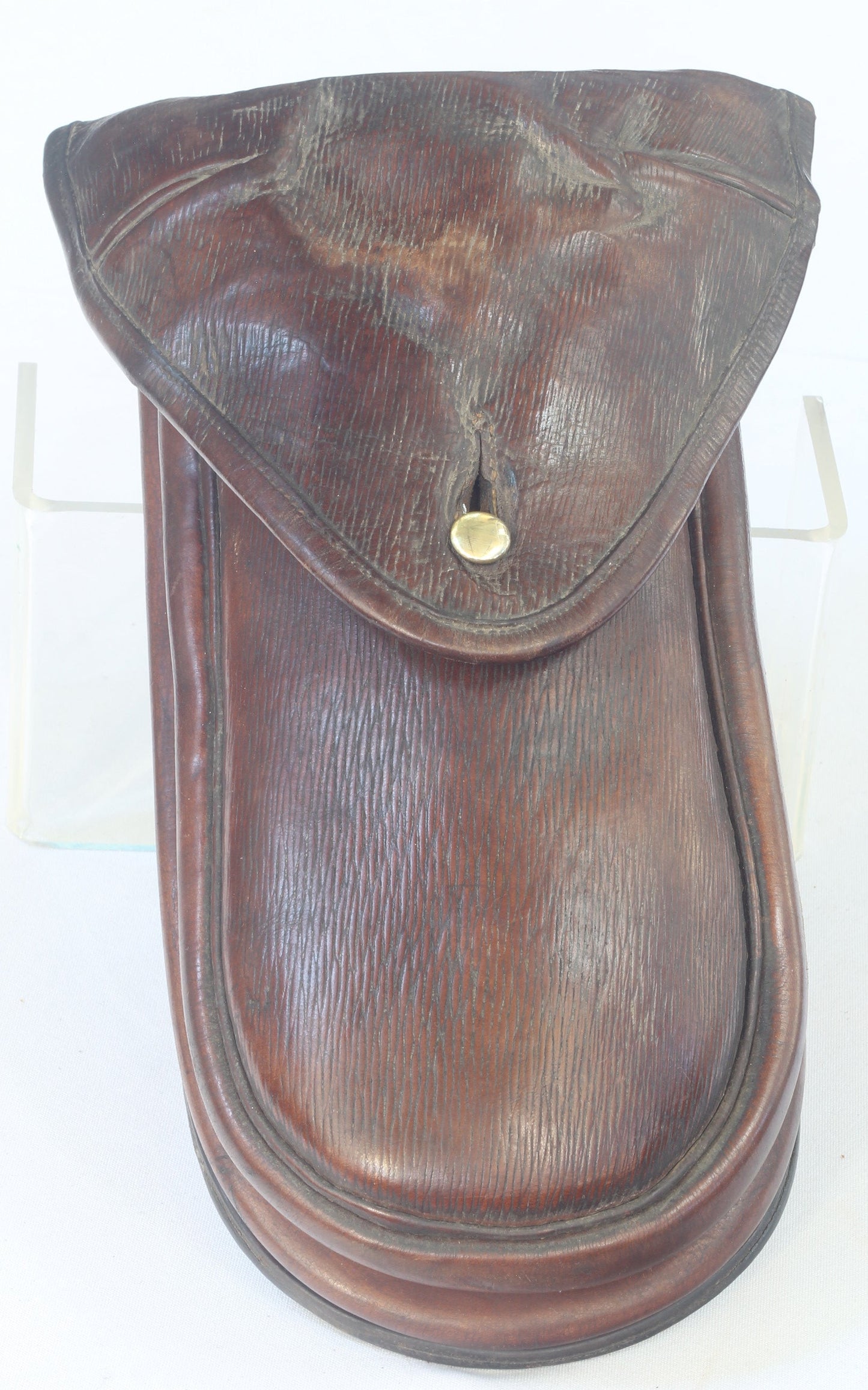 Leather Cavalry Saddle Wallet with Combined Flask & Sandwich case
