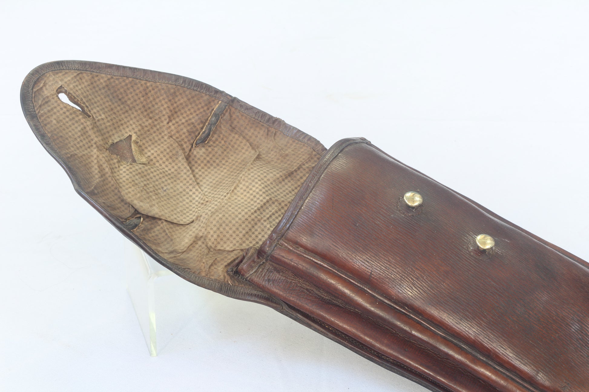 Leather Cavalry Saddle Wallet with Combined Flask & Sandwich case
