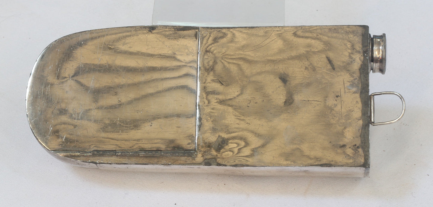 Leather Cavalry Saddle Wallet with Combined Flask & Sandwich case