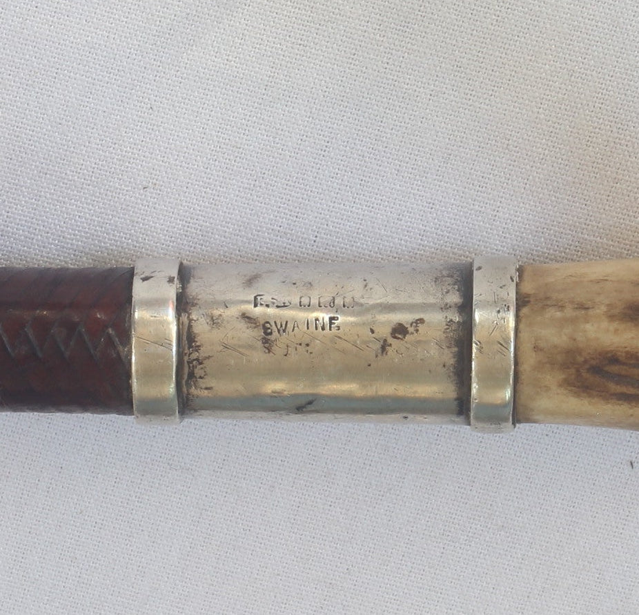 1935 Swaine & Adeney Ladies / Youths Leather Hunting Whip