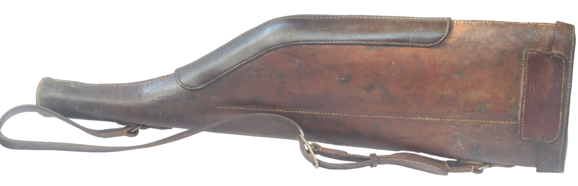 Vintage Leather Leg of Mutton Shotgun Case