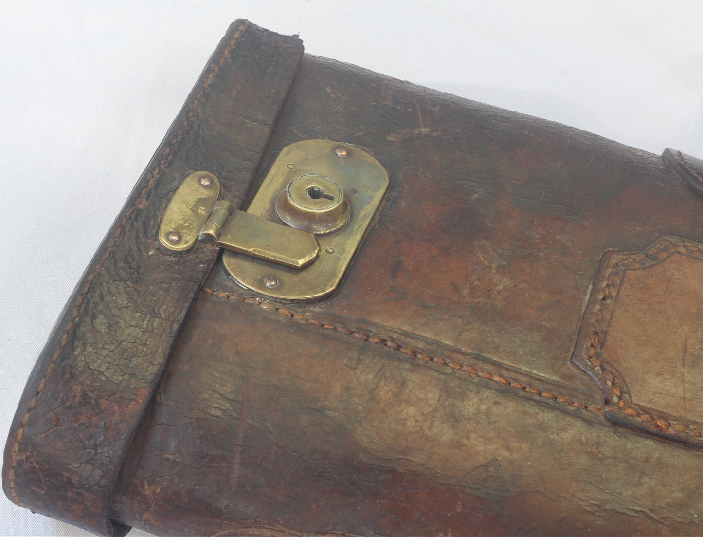 Vintage Leather Leg of Mutton Shotgun Case