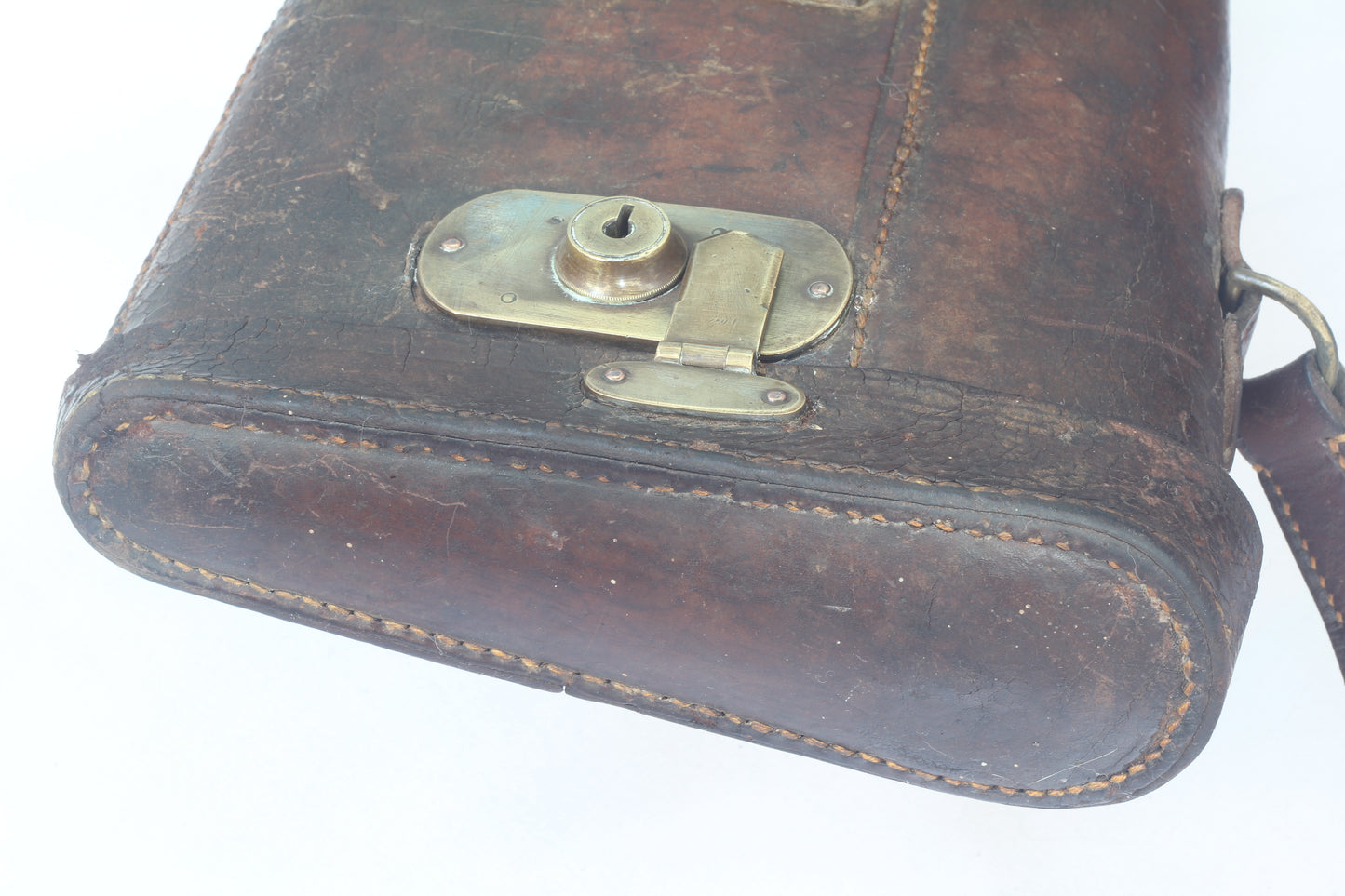 Vintage Leather Leg of Mutton Shotgun Case
