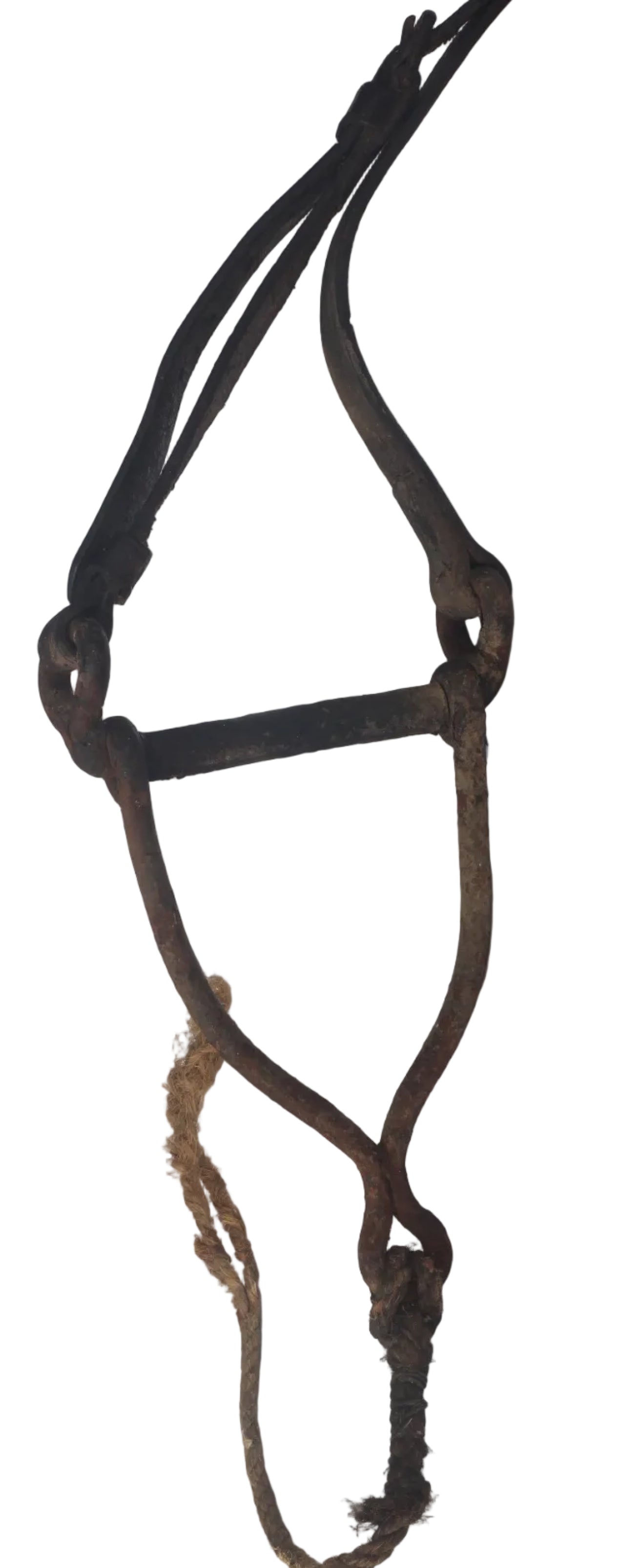An Antique Hand Forged In-Hand Heavy Horse Bit
