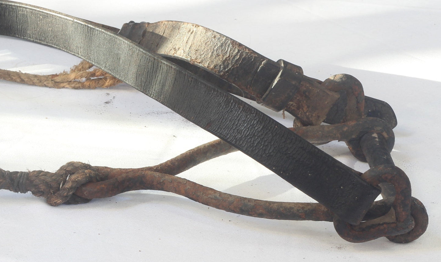 An Antique Hand Forged In-Hand Heavy Horse Bit