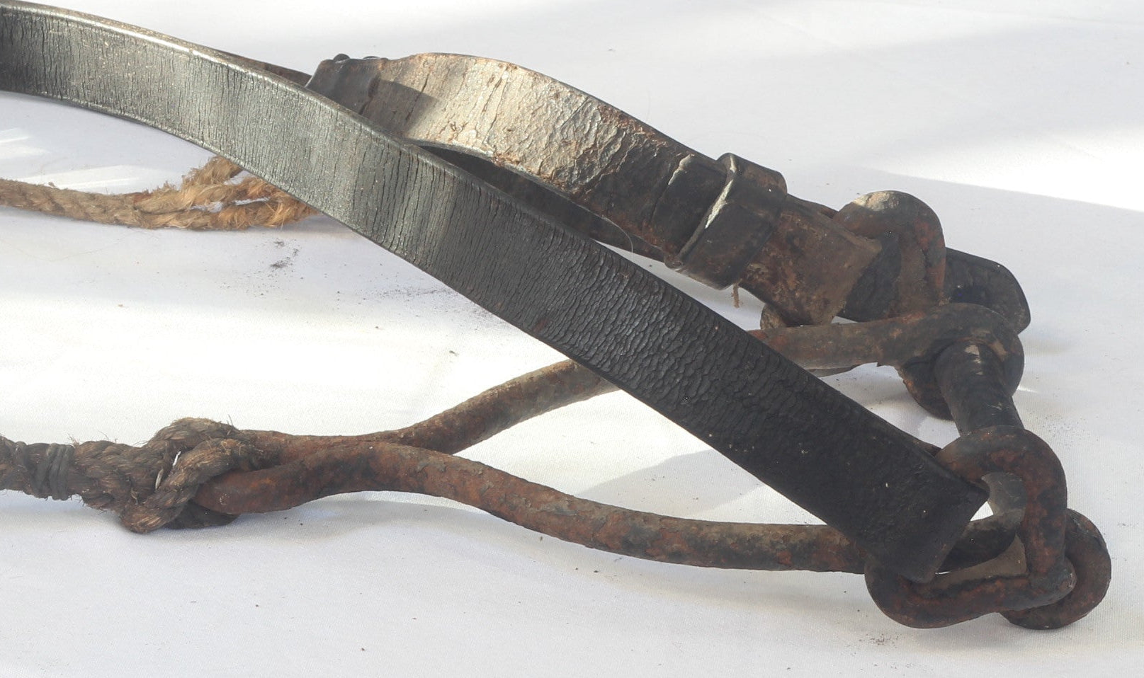 An Antique Hand Forged In-Hand Heavy Horse Bit