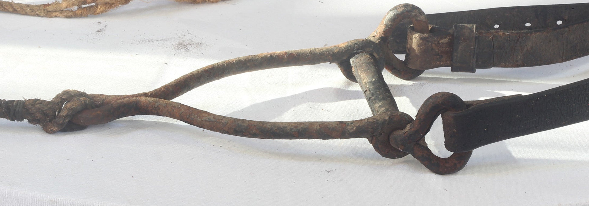 An Antique Hand Forged In-Hand Heavy Horse Bit