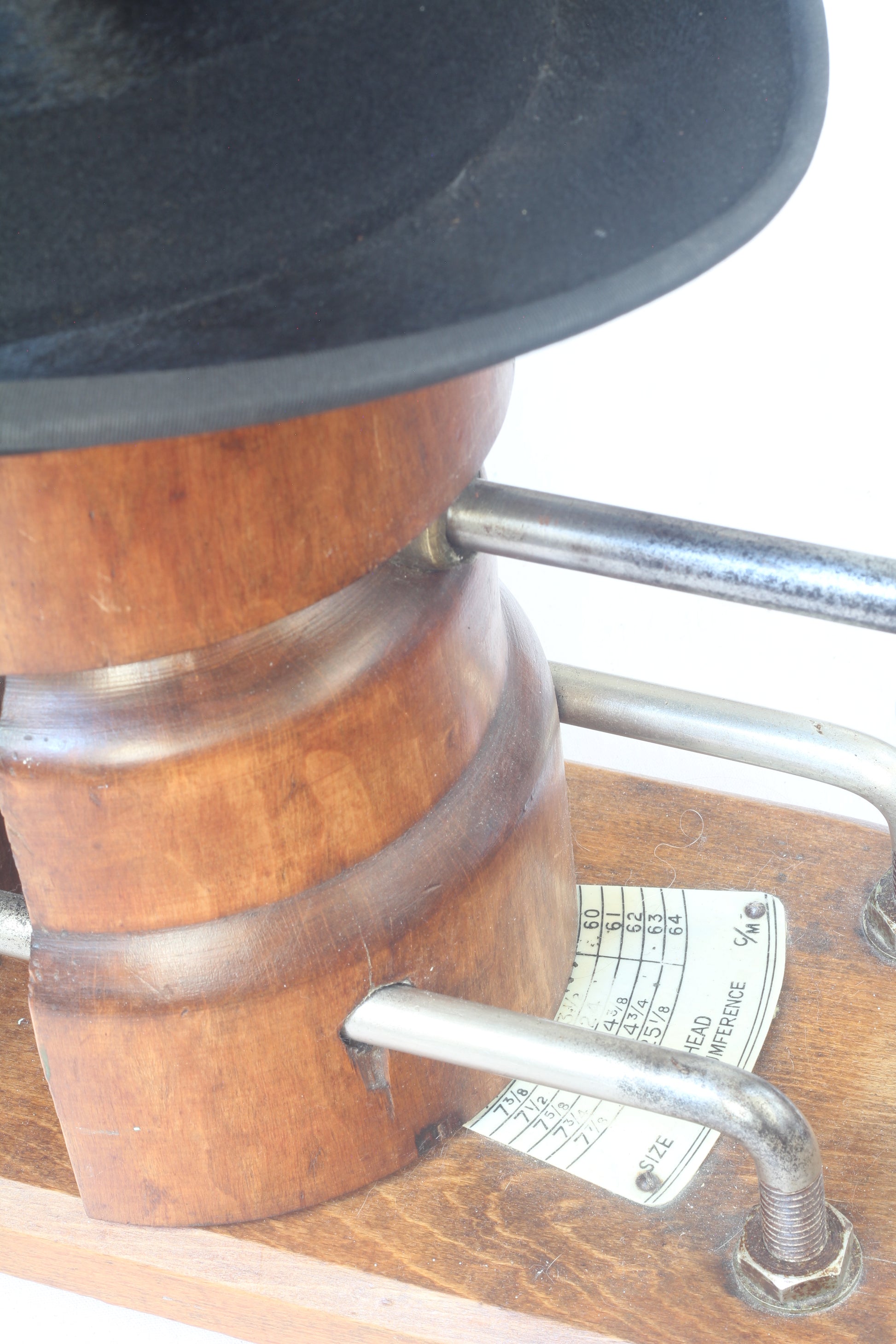 Vintage Silk Top Hat UK Size 7¼ in Leather Hat Box