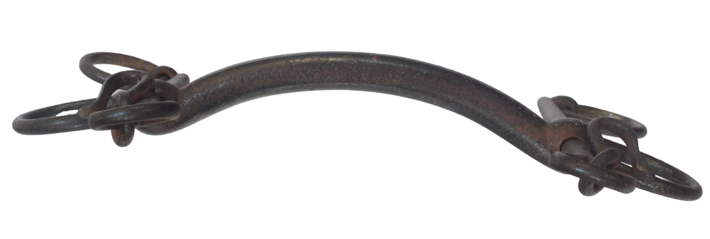 Antique Steel Mullen Mouth Pelham Curb Bit 