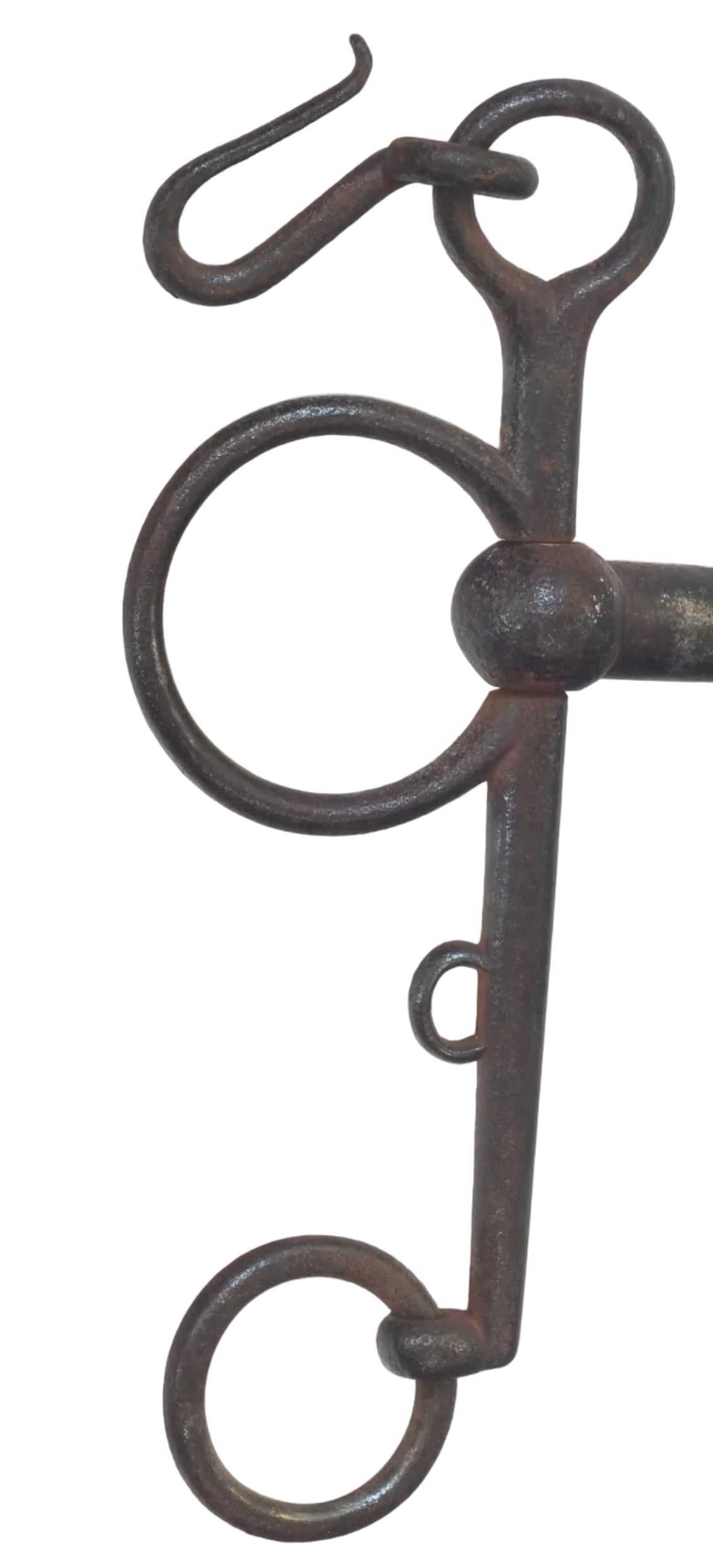 Antique Steel Mullen Mouth Pelham Curb Bit 