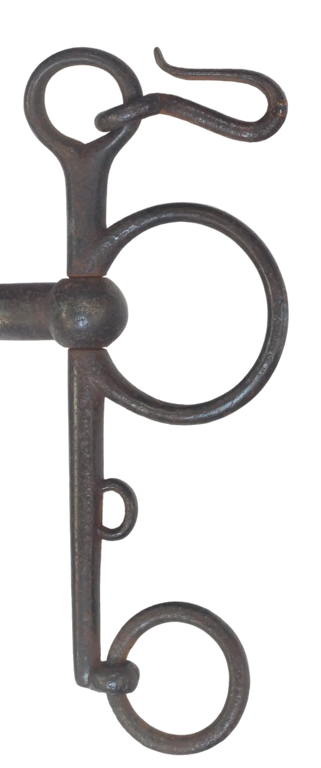 Antique Steel Mullen Mouth Pelham Curb Bit 