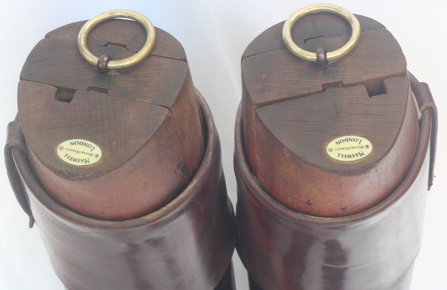 Vintage  Leather Hunting Top Boots and Trees by Maxwell