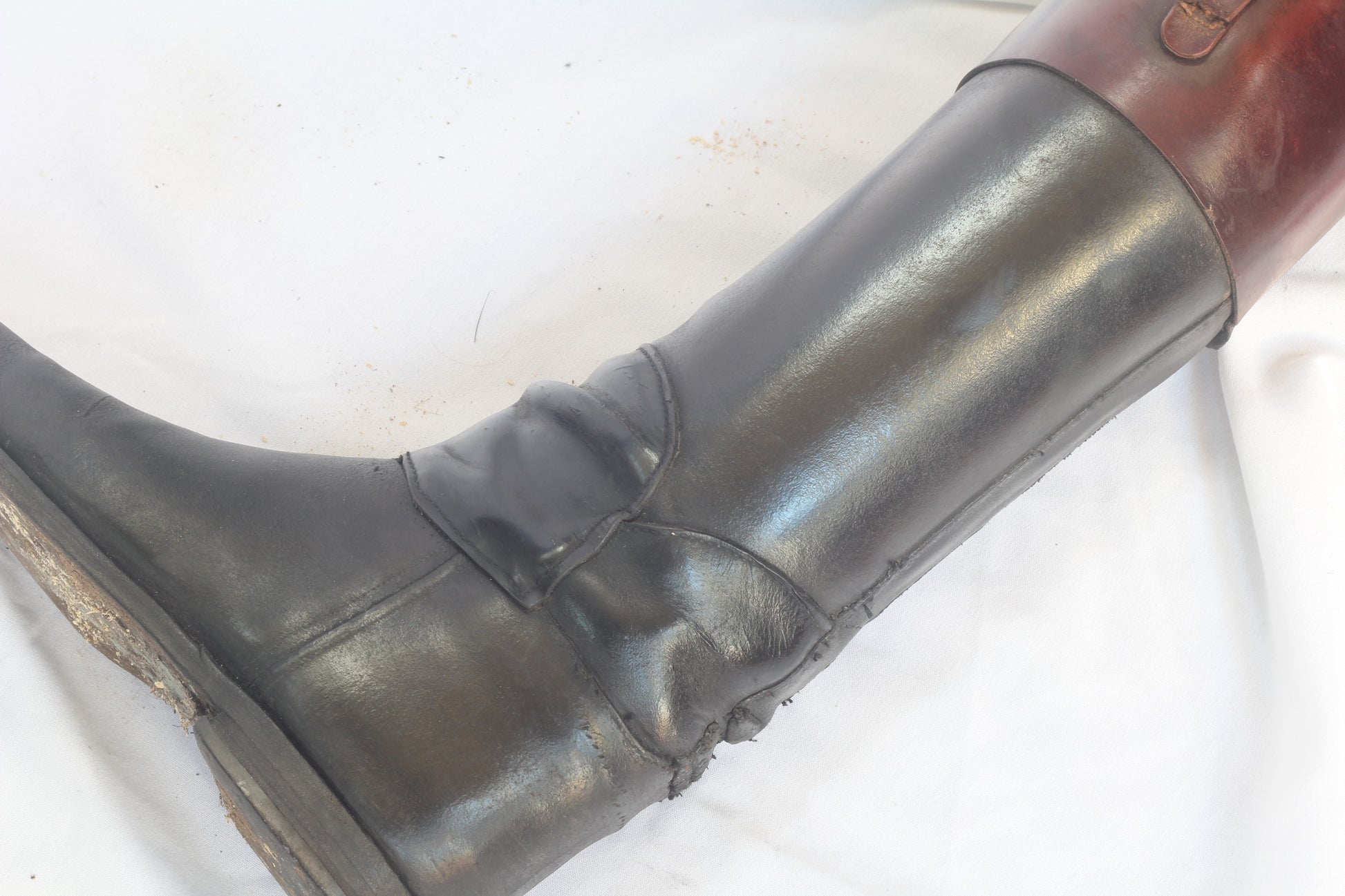 Vintage  Leather Hunting Top Boots and Trees by Maxwell