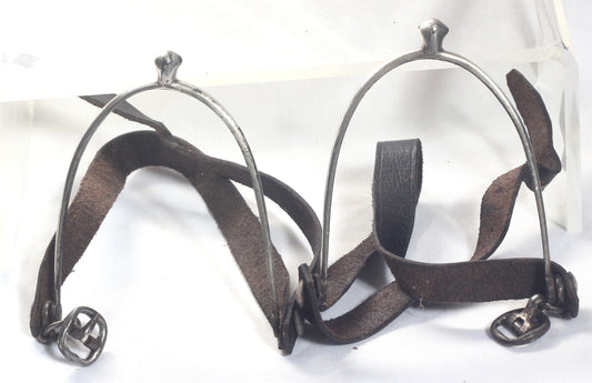 Antique Fine Spurs with Buttons & Buckles by Merry