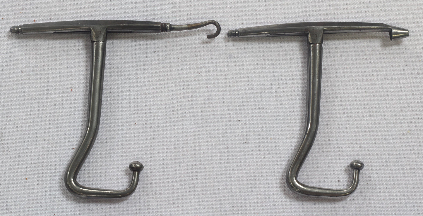 Antique Leg-Shaped  Folding Boot Jack with Boot Pulls