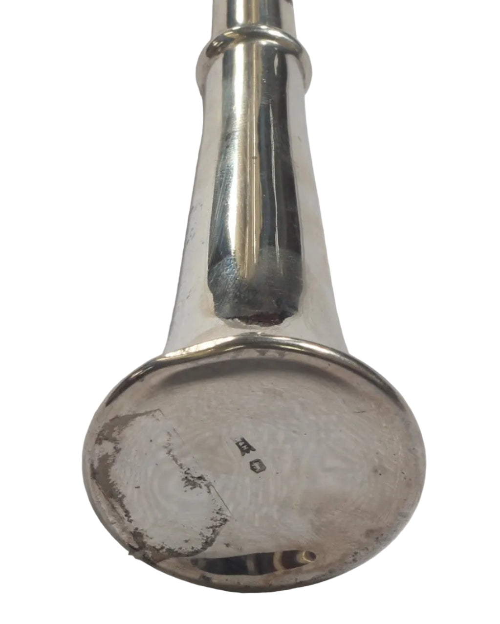 1925 Silver Hunting Horn Salt & Pepper Shakers or Pepperettes by Walker & Hall