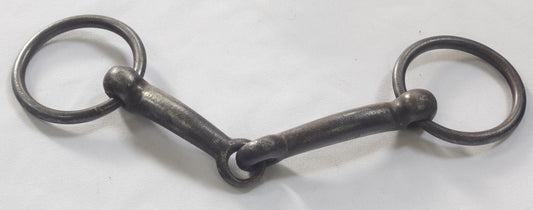An Antique Steel Loose Ring Snaffle Bit