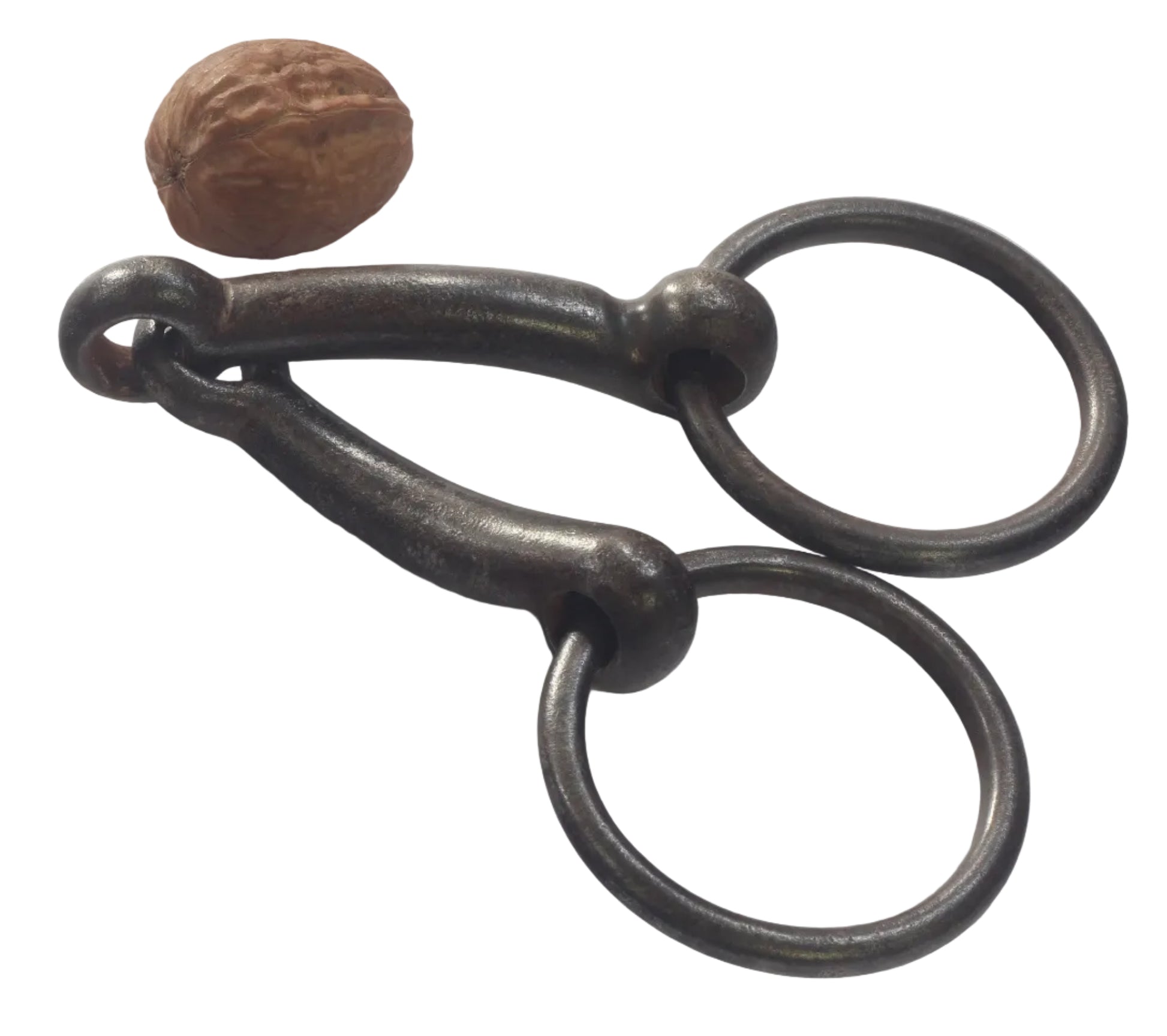 An Antique Steel Loose Ring Snaffle Bit