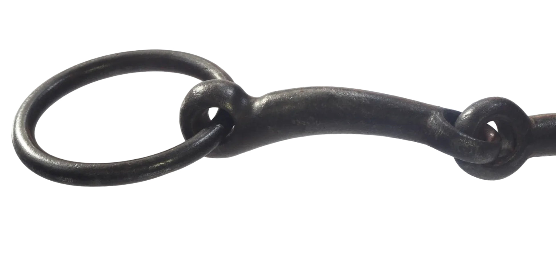 An Antique Steel Loose Ring Snaffle Bit
