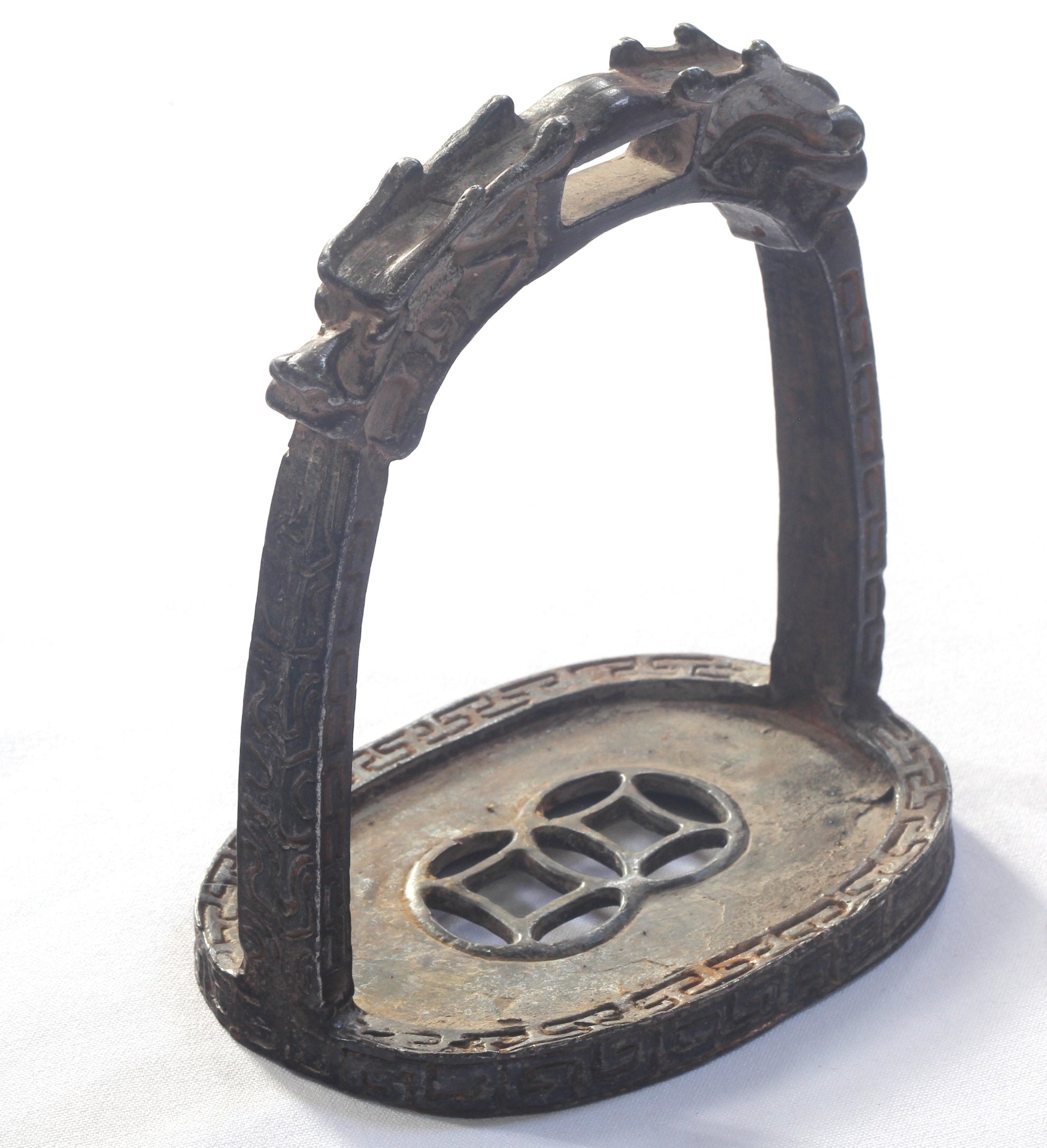 Antique Chinese or Tibetan Stirrup with Dragons