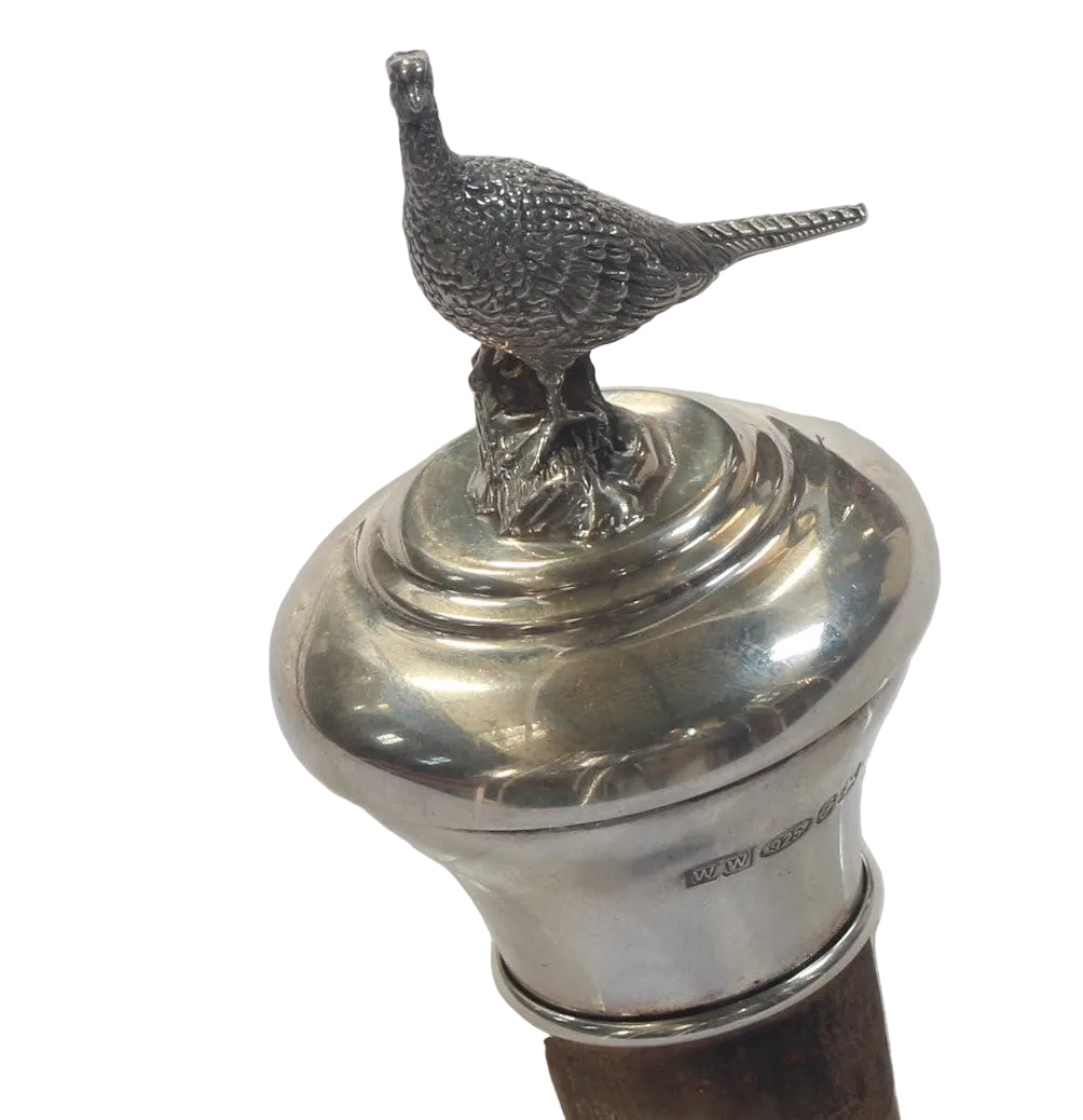 Sterling Silver Pheasant Bottle Stopper
