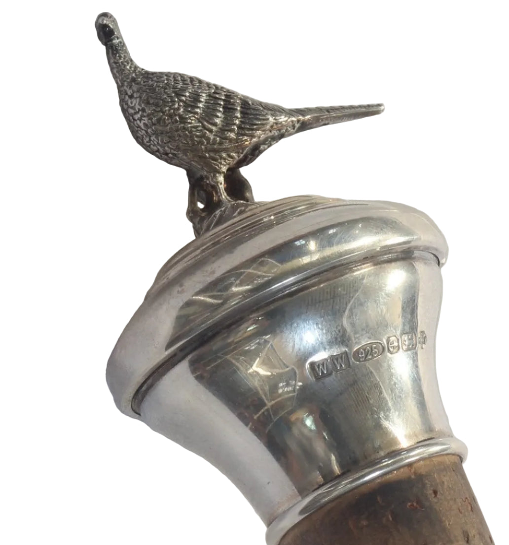 Sterling Silver Pheasant Bottle Stopper