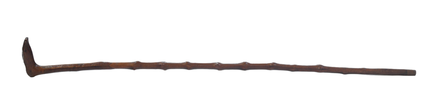 Folk Art Walking Stick with Foot Handle
