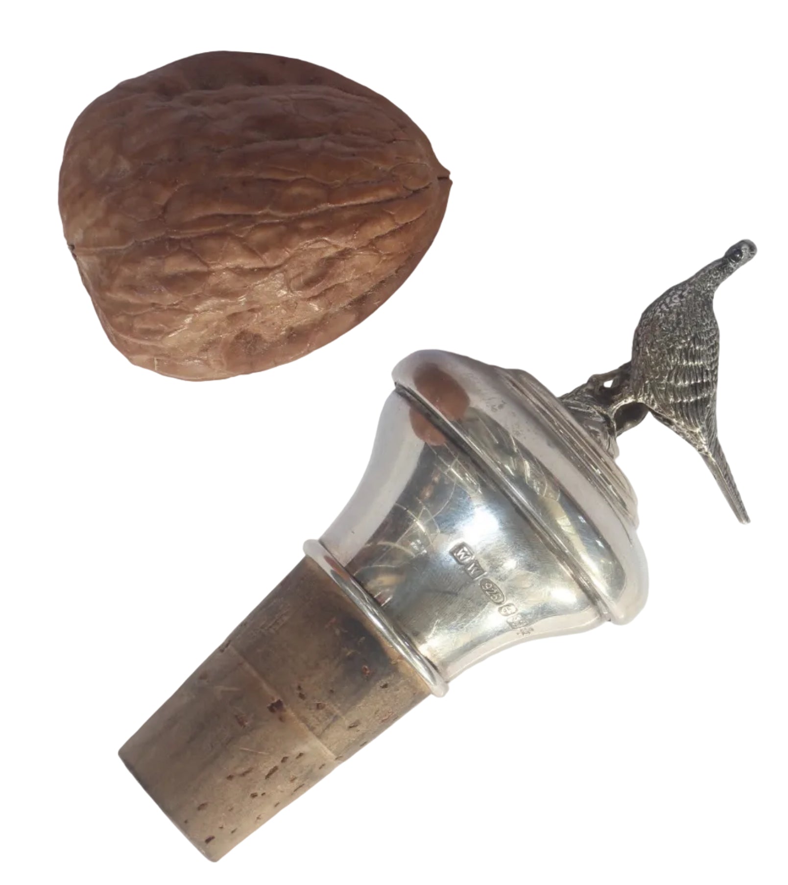 Sterling Silver Pheasant Bottle Stopper