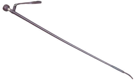 1972 Gold Mounted Leather Racing or Jumping Whip by Swaine & Adeney