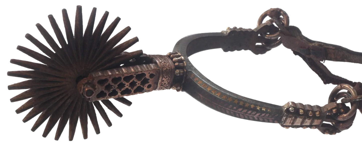 A Pair of Decorated Chilean Huaso Spurs