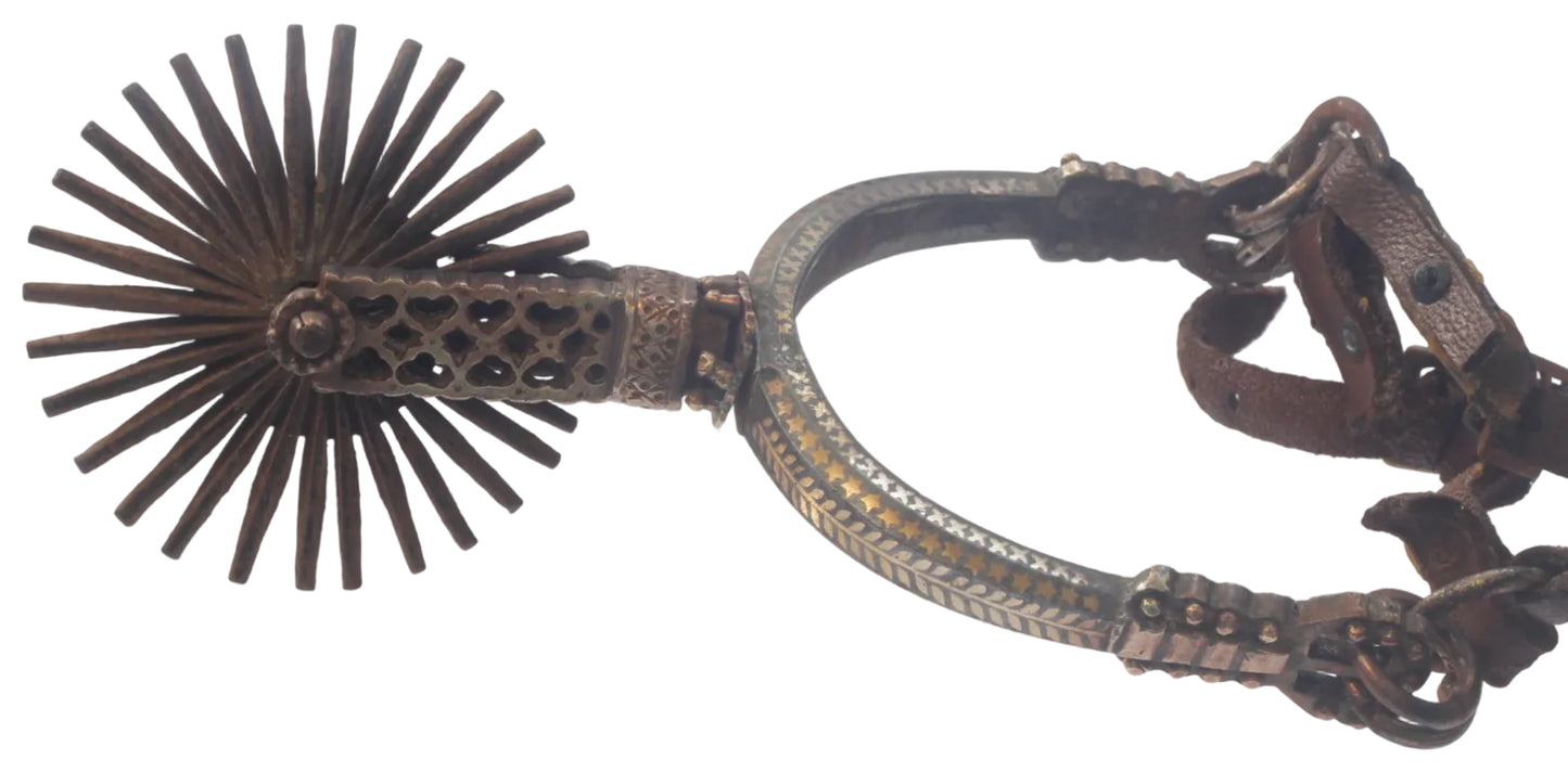 A Pair of Decorated Chilean Huaso Spurs