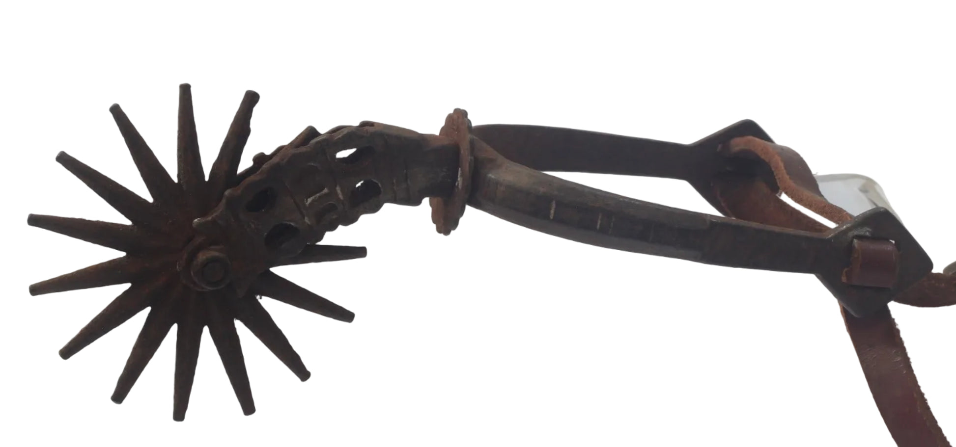 Pair of South American Spurs with Coin Decorated Straps