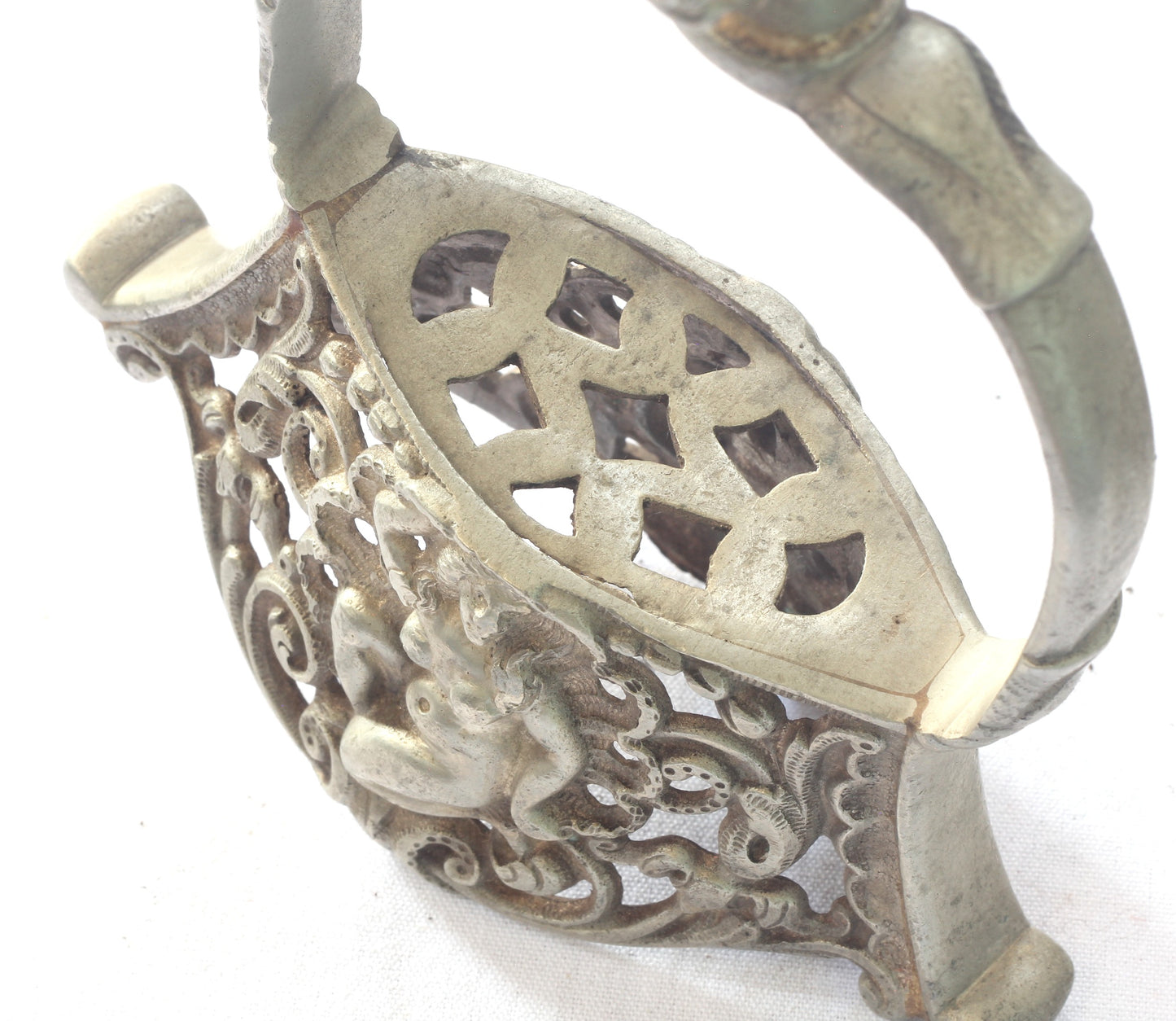 Pair of Estribos de Campana / Bell Stirrups with Naked Woman