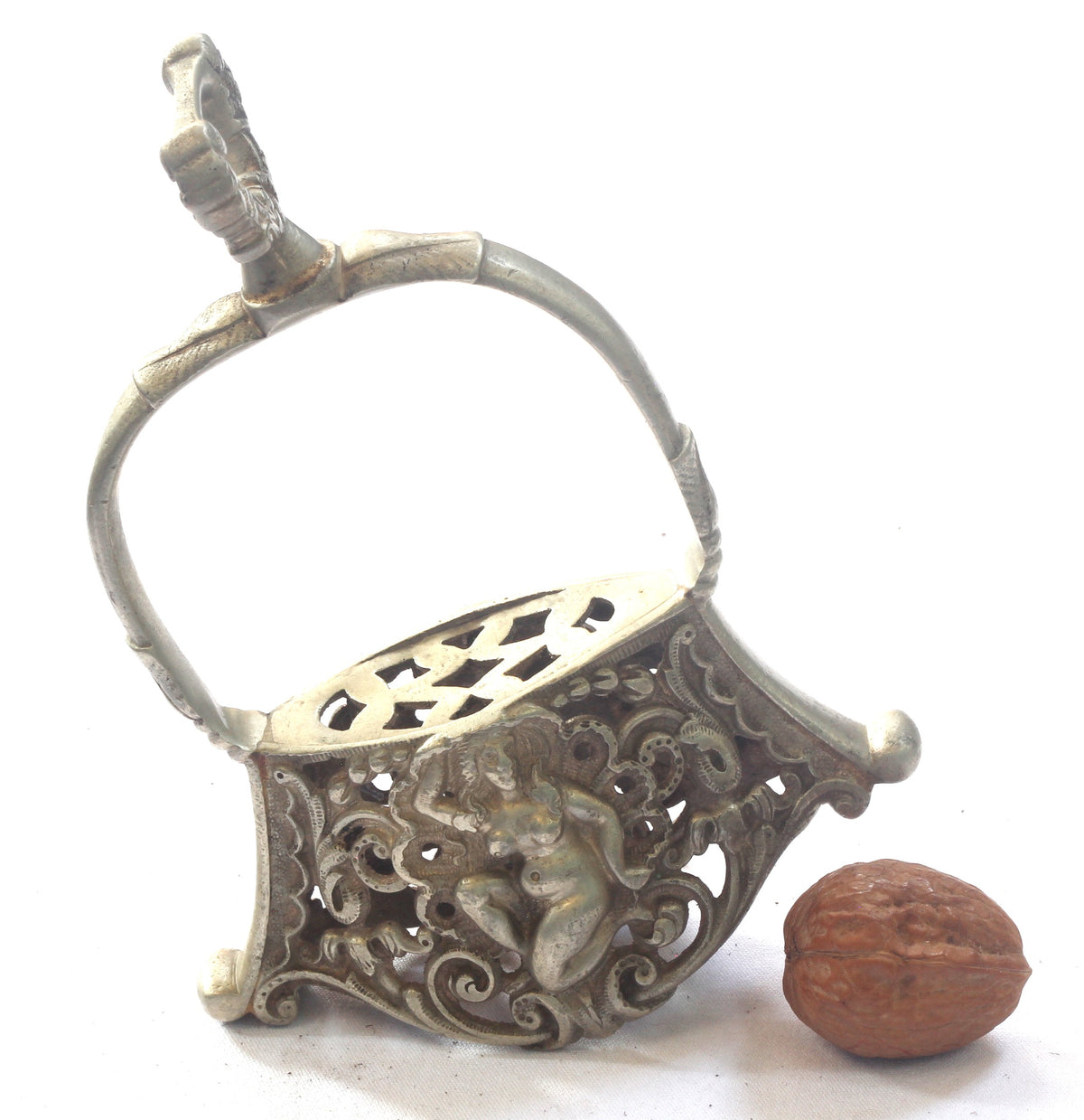 Pair of Estribos de Campana / Bell Stirrups with Naked Woman